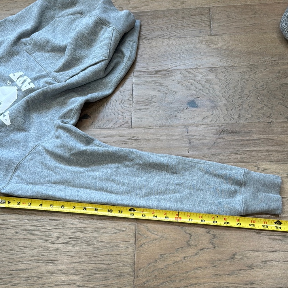 Bape Gray Sweatshirt Hoodie College Grey Logo Size Medium - Picture 11 of 14